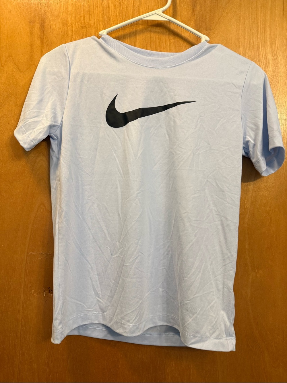 Nike Light Blue Short Sleeve Tee with Black Swoosh